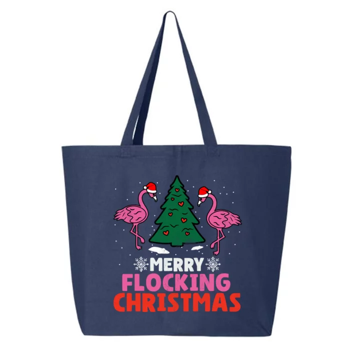 Flamingo Merry Flocking Christmas Funny Xmas Gift 25L Jumbo Tote