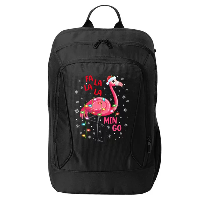 Family Matching Funny Fa La La La Mingo Flamingo Christmas Gift City Backpack