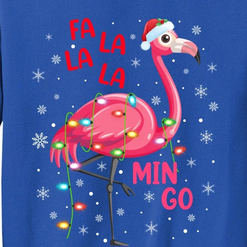 Family Matching Funny Fa La La La Mingo Flamingo Christmas Gift Tall Sweatshirt