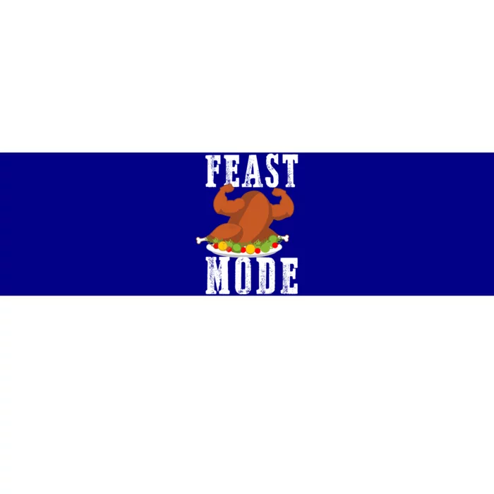 Feast Mode Funny Turkey Muscle Flex Thanksgiving Gift Bumper Sticker