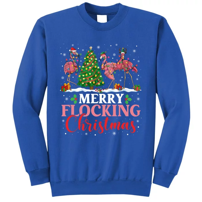 Flamingo Merry Flocking Christmas Funny Xmas Gift Sweatshirt