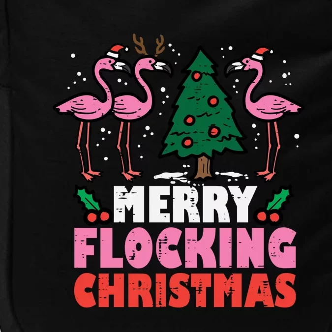 Flamingo Merry Flocking Christmas Funny Xmas Gift Impact Tech Backpack