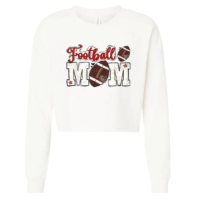 Football Mom Cropped Pullover Crew