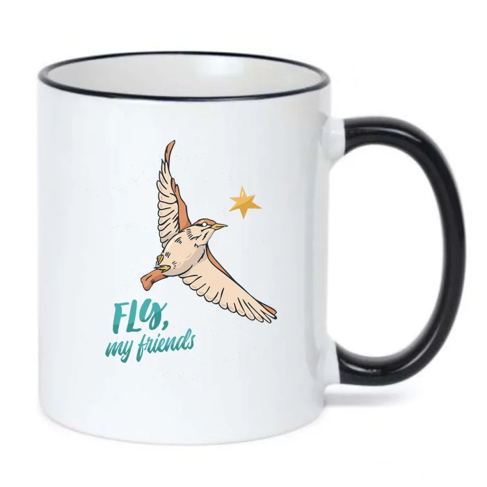 Fly My Friends Bird Star Black Color Changing Mug