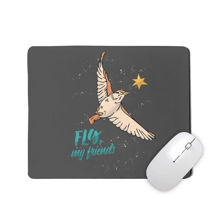 Fly My Friends Bird Star Mousepad