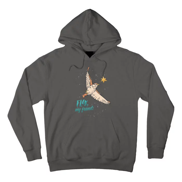 Fly My Friends Bird Star Tall Hoodie