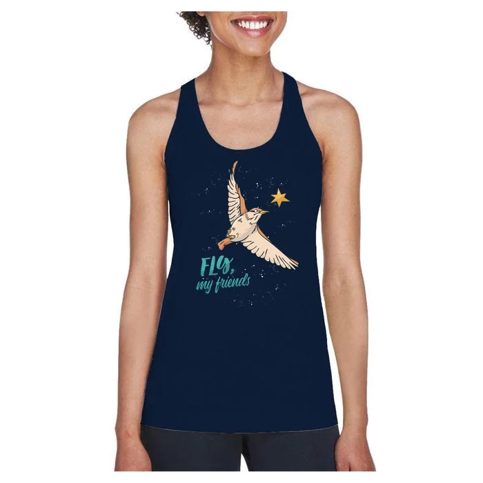 Fly My Friends Bird Star Women's Racerback Tank