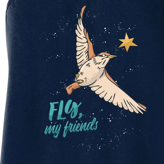 Fly My Friends Bird Star Women's Racerback Tank