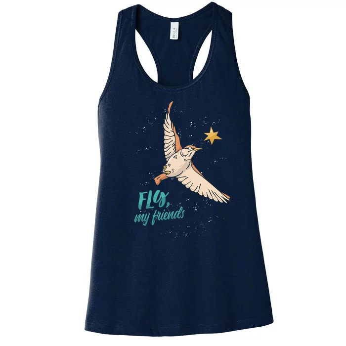 Fly My Friends Bird Star Women's Racerback Tank