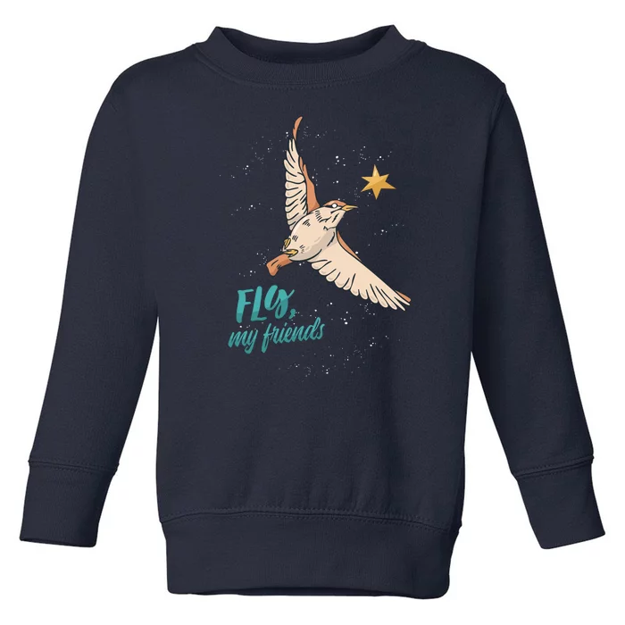 Fly My Friends Bird Star Toddler Sweatshirt