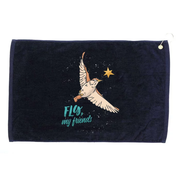 Fly My Friends Bird Star Grommeted Golf Towel