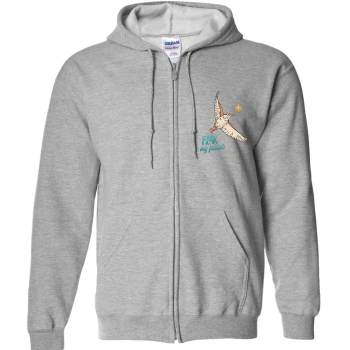 Fly My Friends Bird Star Full Zip Hoodie