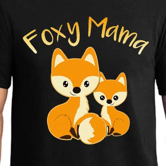 Foxy Mama Funny Mom Quote Mother Daughter Foxes Cute Graphic Pajama Set