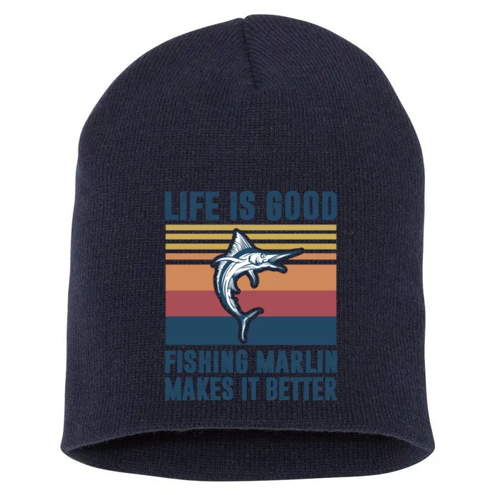 Freshwater Marlin Fish Marlin Fishing Gifts Short Acrylic Beanie