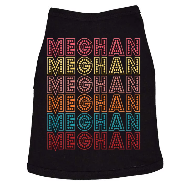 Funny Meghan First Name Meghan Retro Doggie Tank