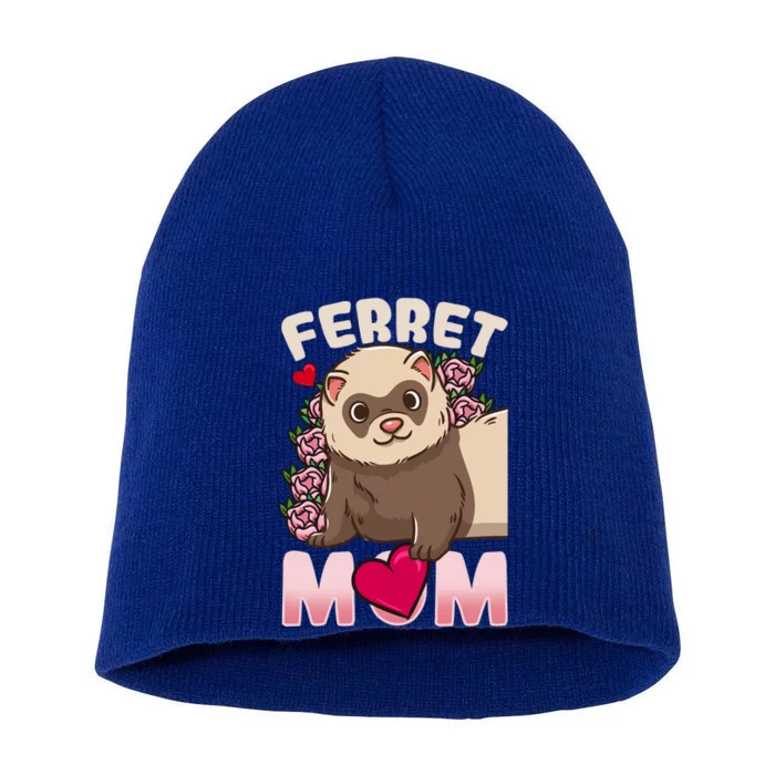 Ferret Mom Funny Gift For Ferret Lovers And Owners Gift Short Acrylic Beanie