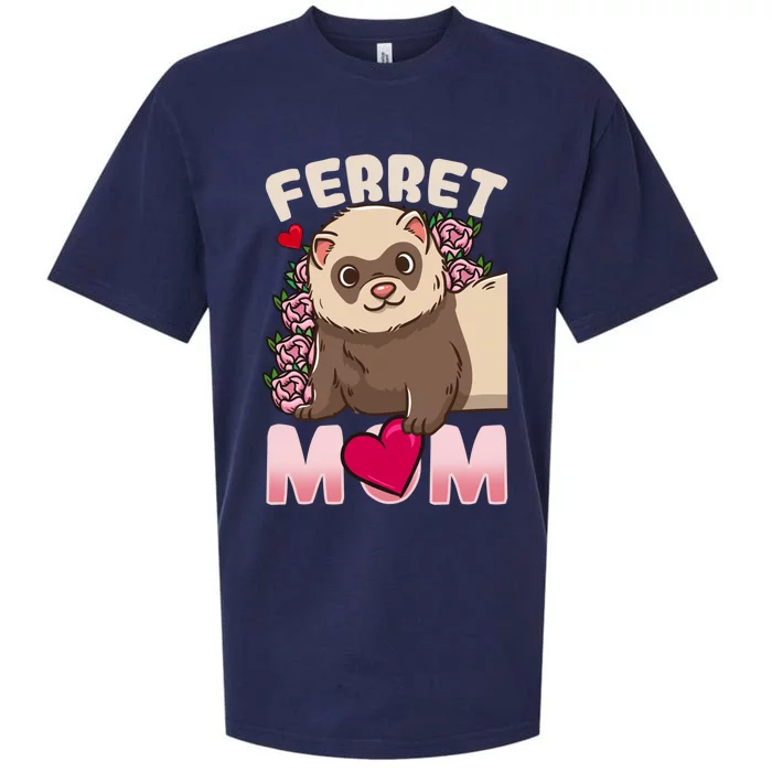 Ferret Mom Funny Gift For Ferret Lovers And Owners Gift Sueded Cloud Jersey T-Shirt