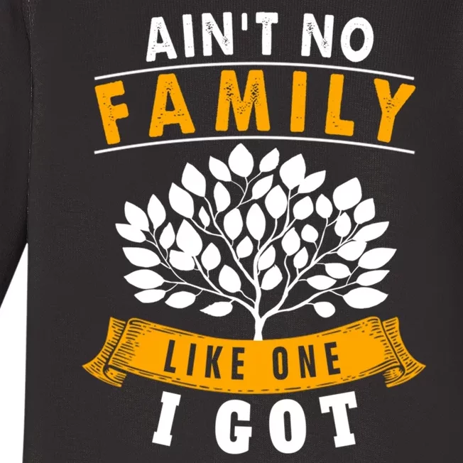 Funny Matching Family Gift Aint No Family Like The One I Got Baby Long Sleeve Bodysuit