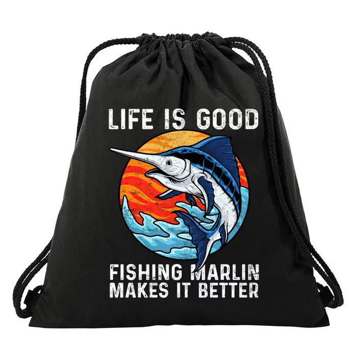 Freshwater Marlin Fish Marlin Fishing Gifts Drawstring Bag