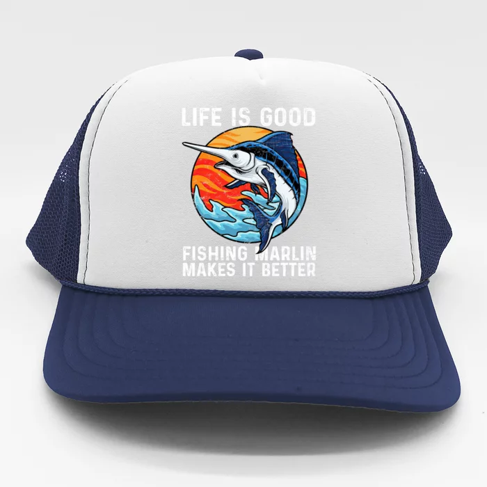 Freshwater Marlin Fish Marlin Fishing Gifts Trucker Hat