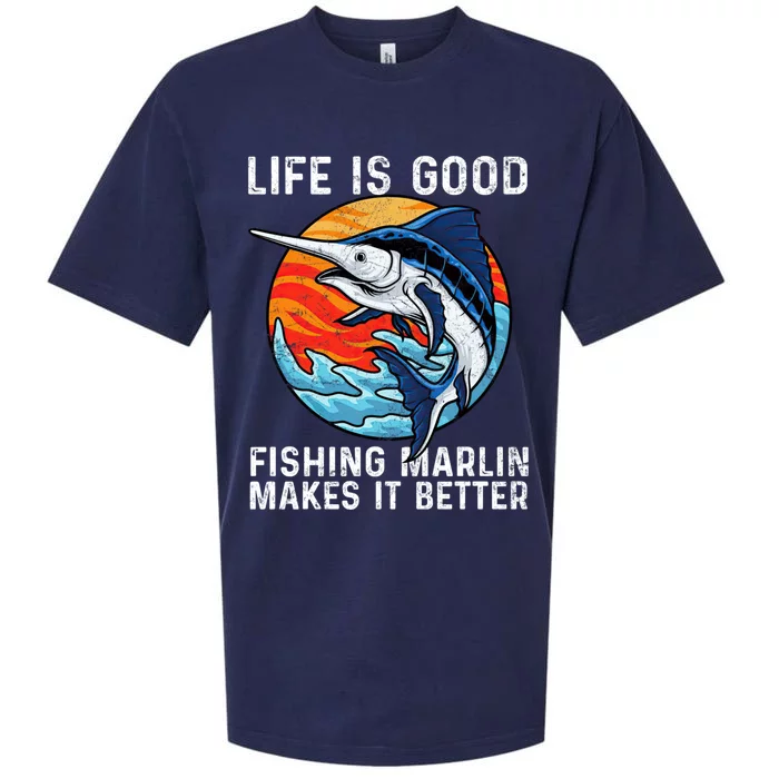 Freshwater Marlin Fish Marlin Fishing Gifts Sueded Cloud Jersey T-Shirt