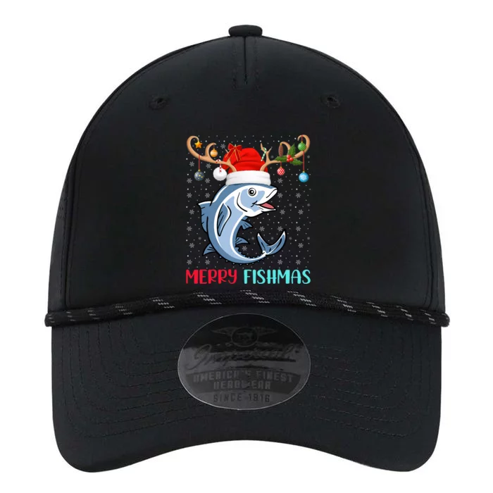 Funny Merry Fishmas Reindeer Santa Hat Fishing Christmas Performance The Dyno Cap