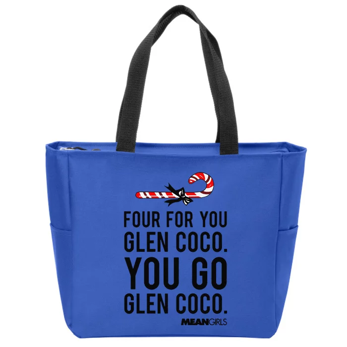 Funny Mean Four For Glen Coco You Go Funny Gift Zip Tote Bag