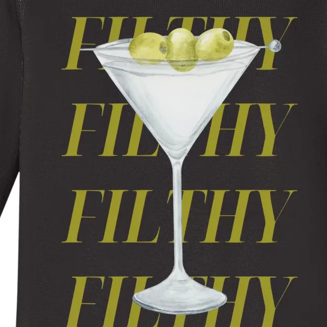 Filthy Martini Baby Long Sleeve Bodysuit