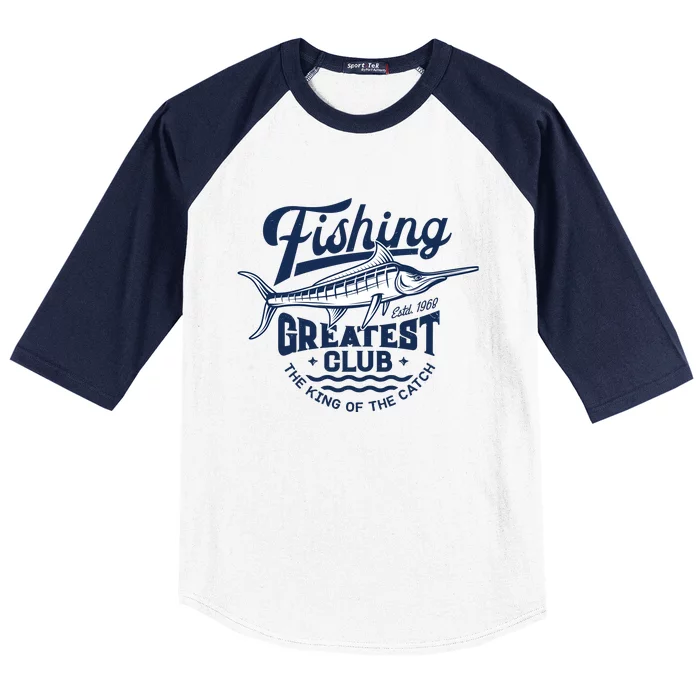 Fishing Marlin Greatest Club Estd 1968 Baseball Sleeve Shirt