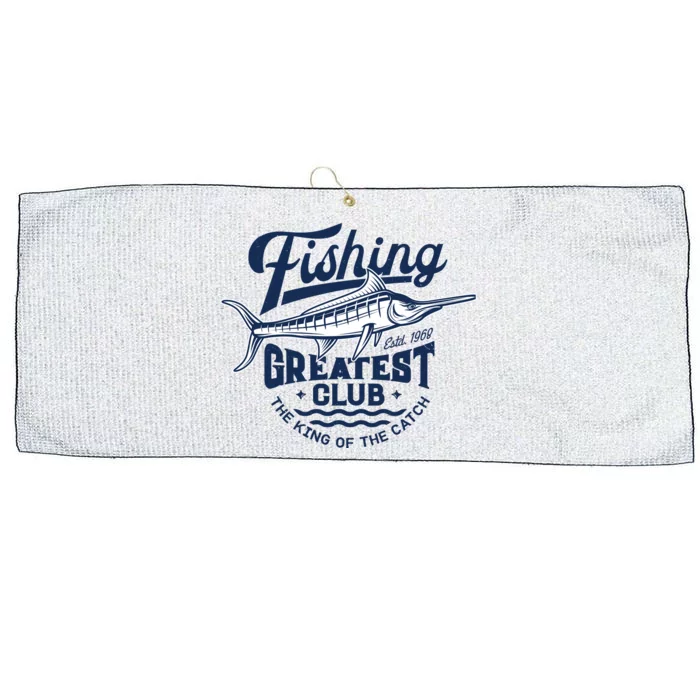 Fishing Marlin Greatest Club Estd 1968 Large Microfiber Waffle Golf Towel