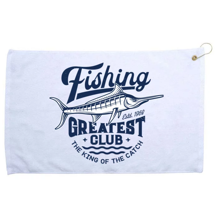 Fishing Marlin Greatest Club Estd 1968 Grommeted Golf Towel