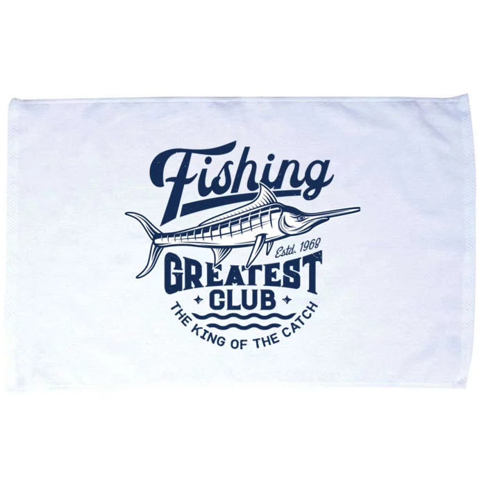 Fishing Marlin Greatest Club Estd 1968 Microfiber Hand Towel