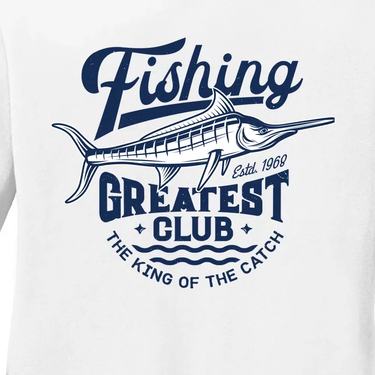 Fishing Marlin Greatest Club Estd 1968 Ladies Long Sleeve Shirt