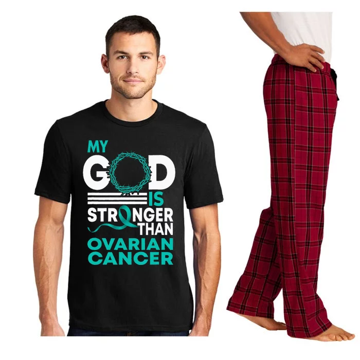 Faith My God Is Stronger Than Ovarian Cancer Awareness Pajama Set