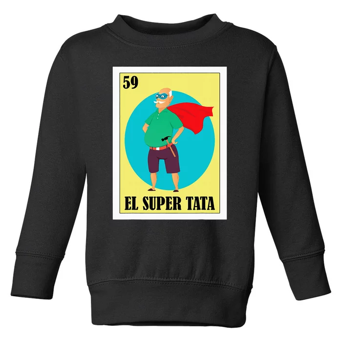 Funny Mexican Grandpa Design El Super Tata Toddler Sweatshirt