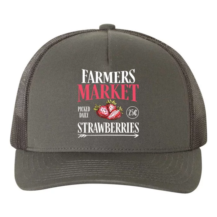 Farm Market Garden Strawberry Farmers Delicious Fruit Lover 8911 Yupoong Adult 5-Panel Trucker Hat