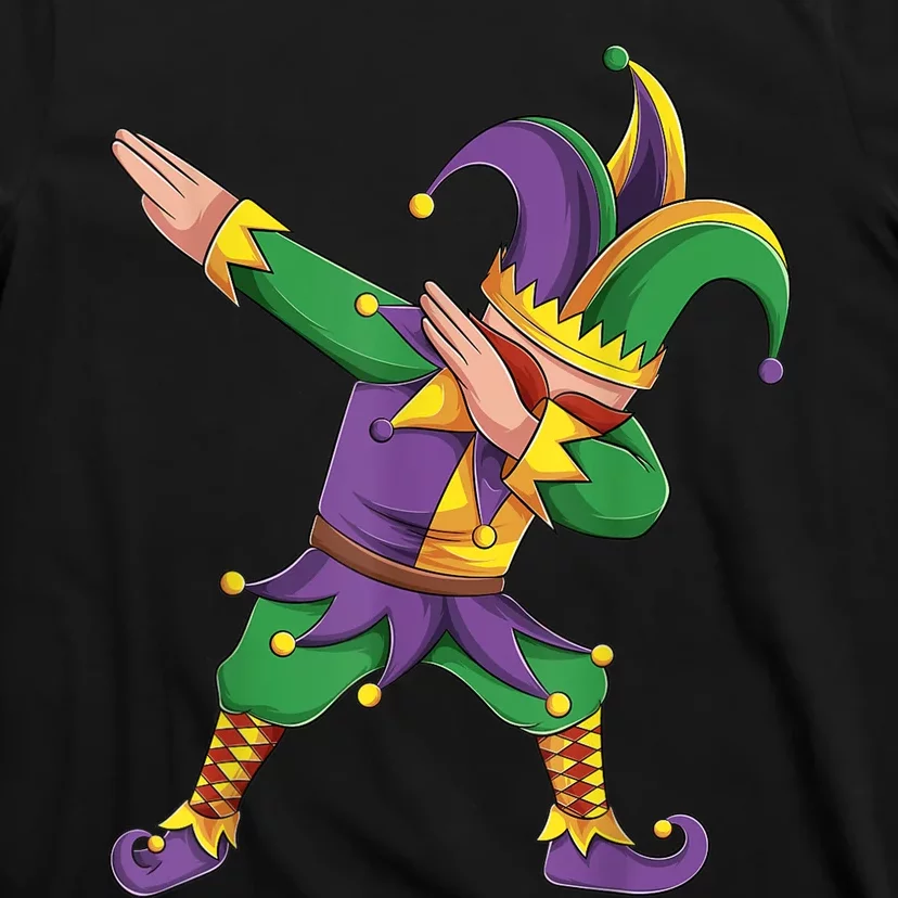 Funny Mardi Gras Outfit Dabbing Jester New Orleans Boys T-Shirt