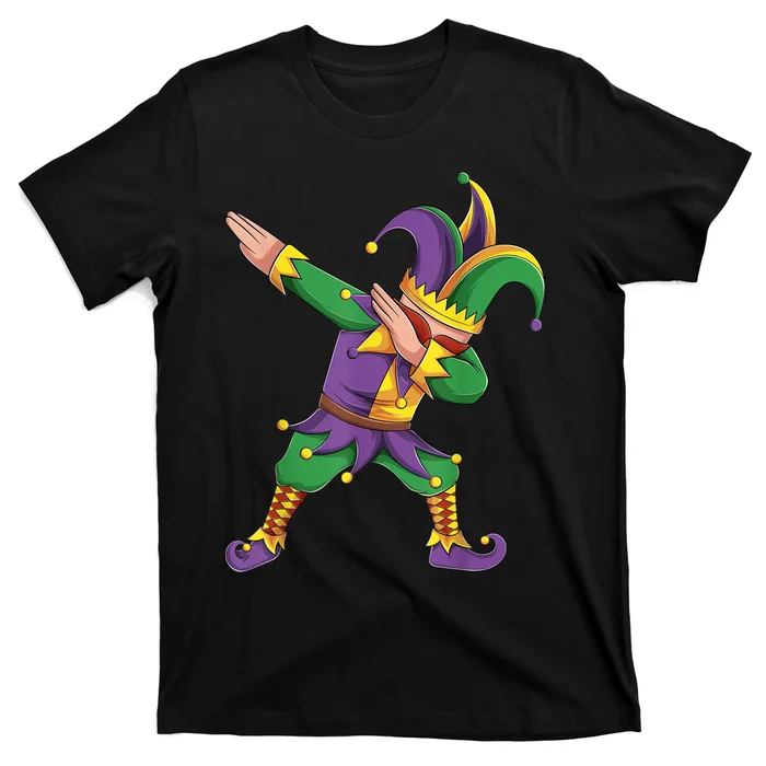 Funny Mardi Gras Outfit Dabbing Jester New Orleans Boys T-Shirt