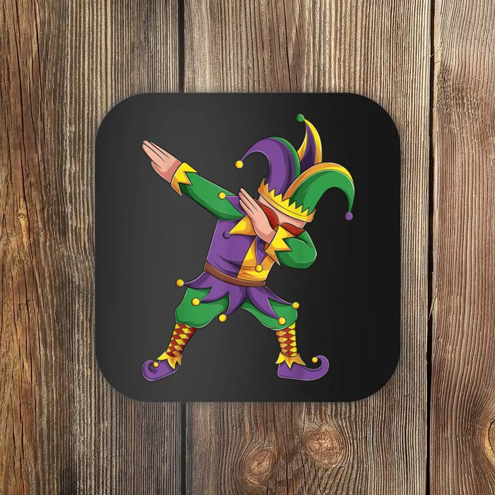 Funny Mardi Gras Outfit Dabbing Jester New Orleans Boys Coaster