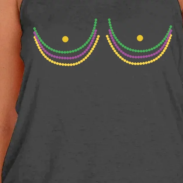 Funny Mardi Gras Carnival Lover Women's Knotted Racerback Tank