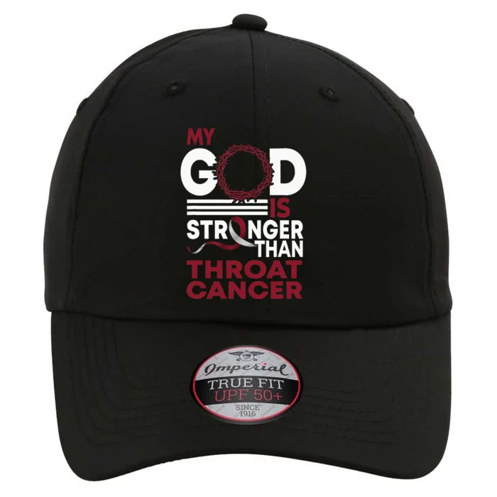 Faith My God Is Stronger Than Throat Cancer Awareness Ribbon The Original Performance Cap