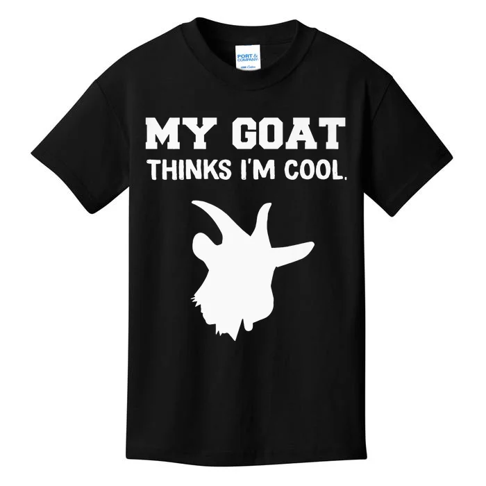 funny My goat Thinks I'm Cool Kids T-Shirt