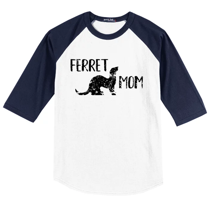 Ferret Mom Gift For The Ferret Lover And Enthusiasts Baseball Sleeve Shirt