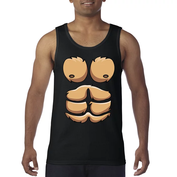 Funny Monkey Gorilla Chest Costume Halloween Tank Top