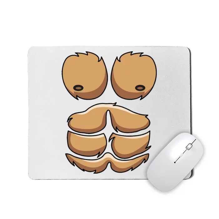 Funny Monkey Gorilla Chest Costume Halloween Mousepad