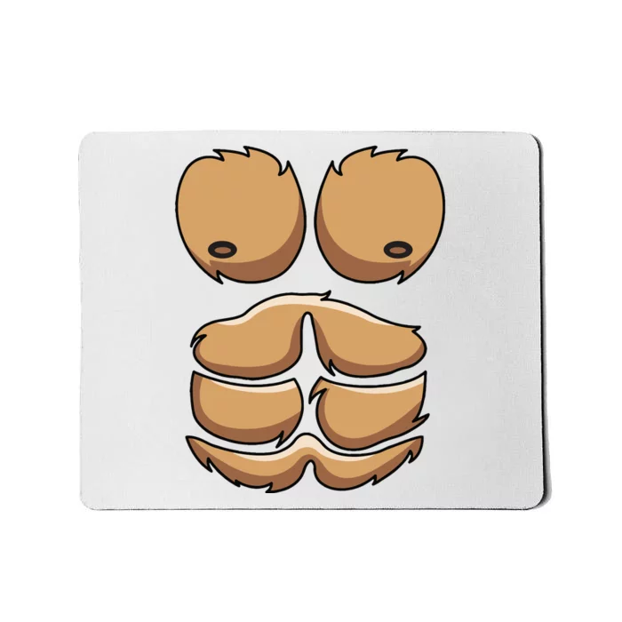 Funny Monkey Gorilla Chest Costume Halloween Mousepad