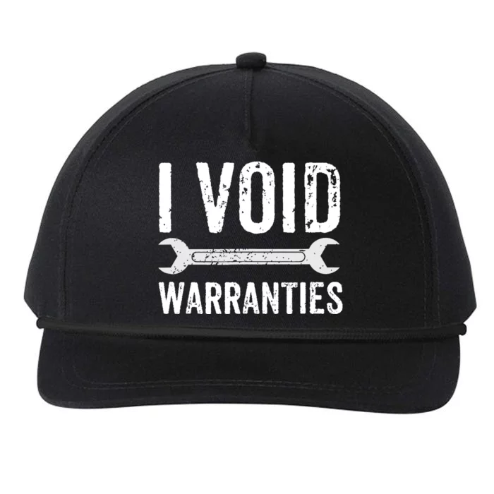 Funny Mechanic Gifts For Him I Void Warranties Snapback Five-Panel Rope Hat