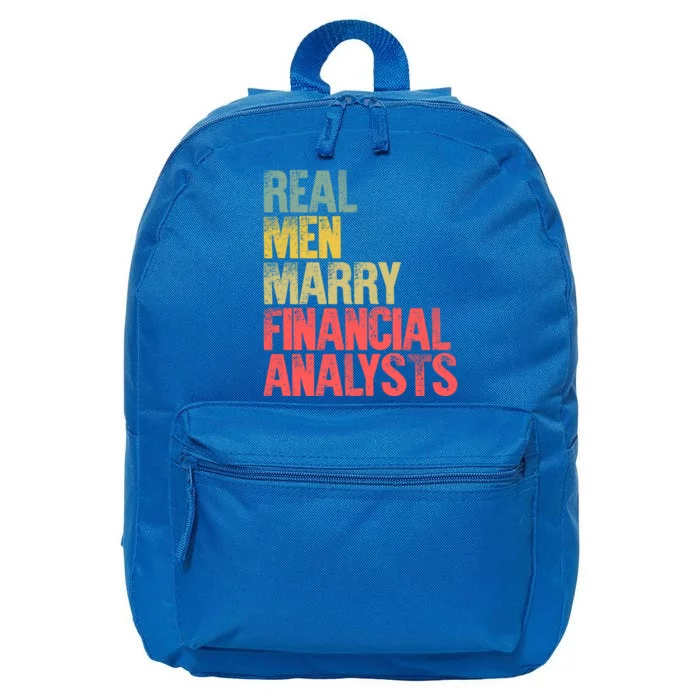 Funny Marriage Gift Real Marry Financial Analysts Gift 16 in Basic Backpack