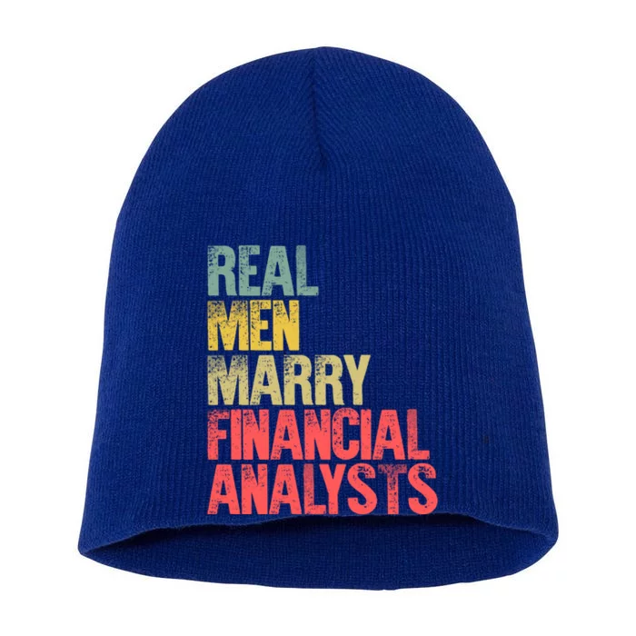 Funny Marriage Gift Real Marry Financial Analysts Gift Short Acrylic Beanie