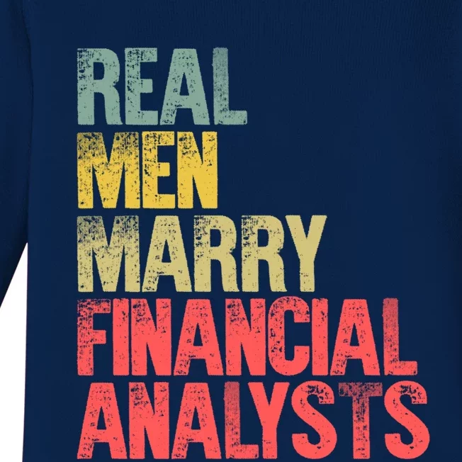 Funny Marriage Gift Real Marry Financial Analysts Gift Baby Long Sleeve Bodysuit